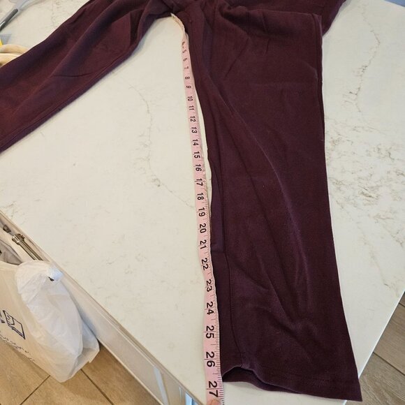Seven 7 Size 14 SKINNY 4-WAY STRETCH PONTE Knit Pant In Wine Burgundy - Picture 12 of 13